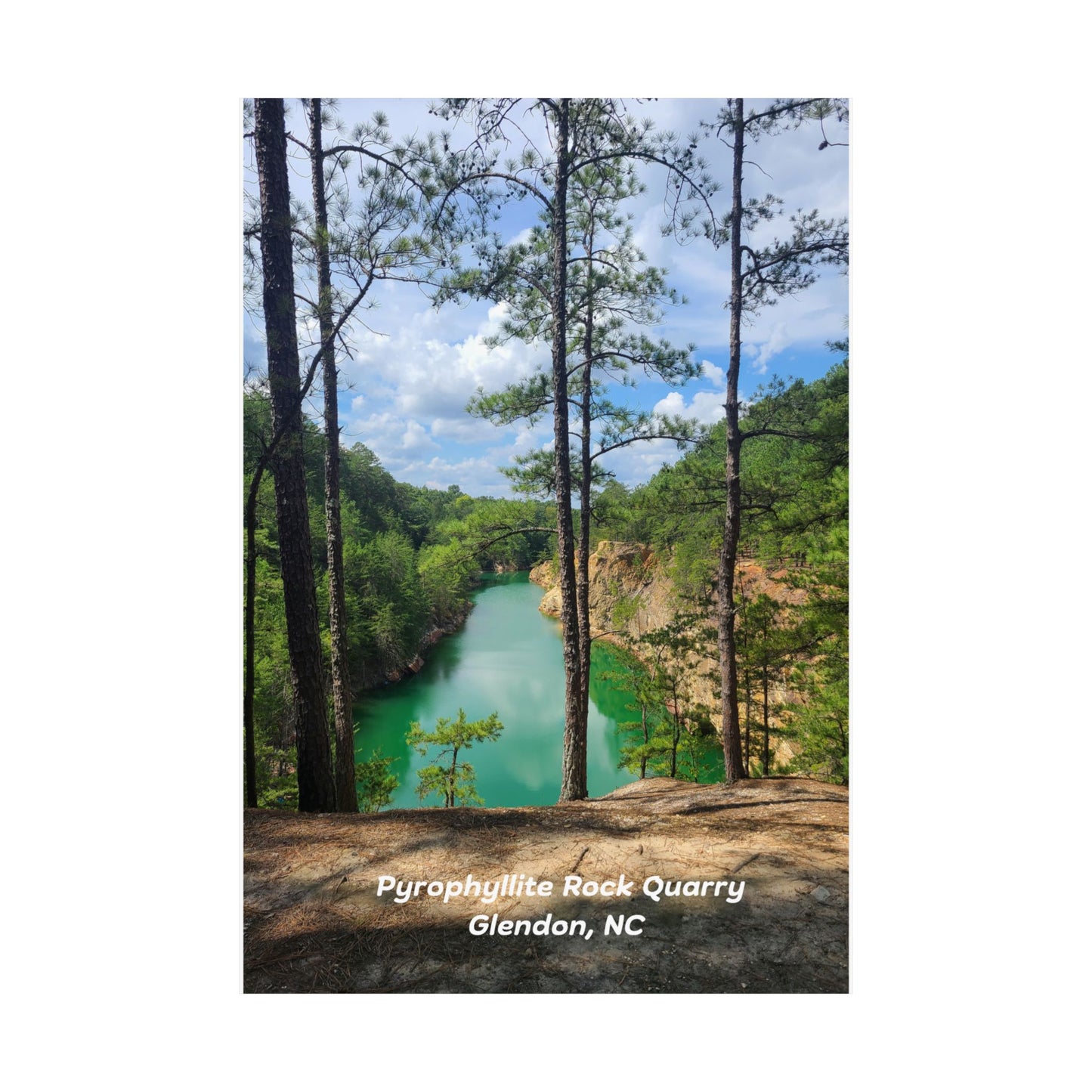 Pyrophyllite Rock Quarry  of Glendon, NC    Labeled Poster