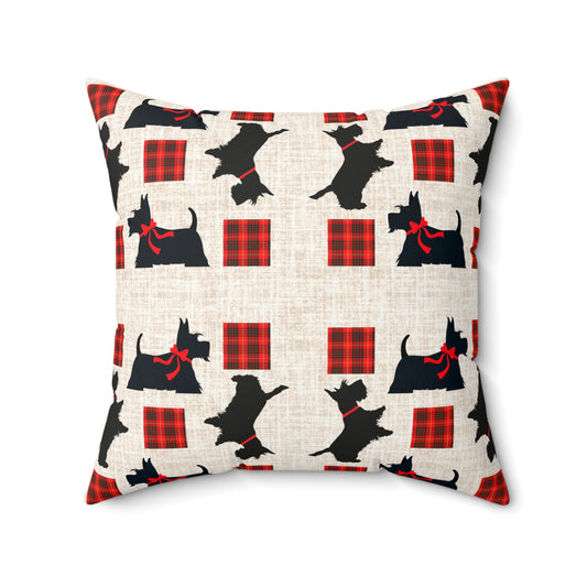 Merry-Go-Scotties Pillow