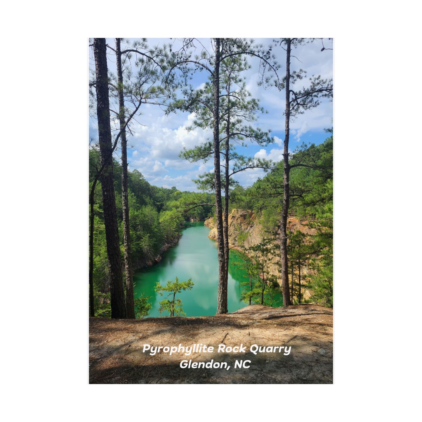 Pyrophyllite Rock Quarry  of Glendon, NC    Labeled Poster