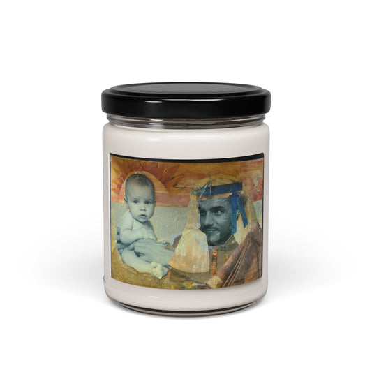 A Shepherd Meets The Newborn King ~Collage Art~ Scented Soy Candle, 9oz